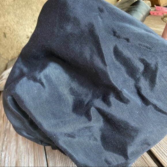 Silver Blue Leather Bucket Bag Backpack - Picture 9 of 11